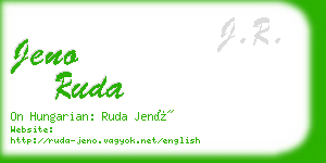 jeno ruda business card